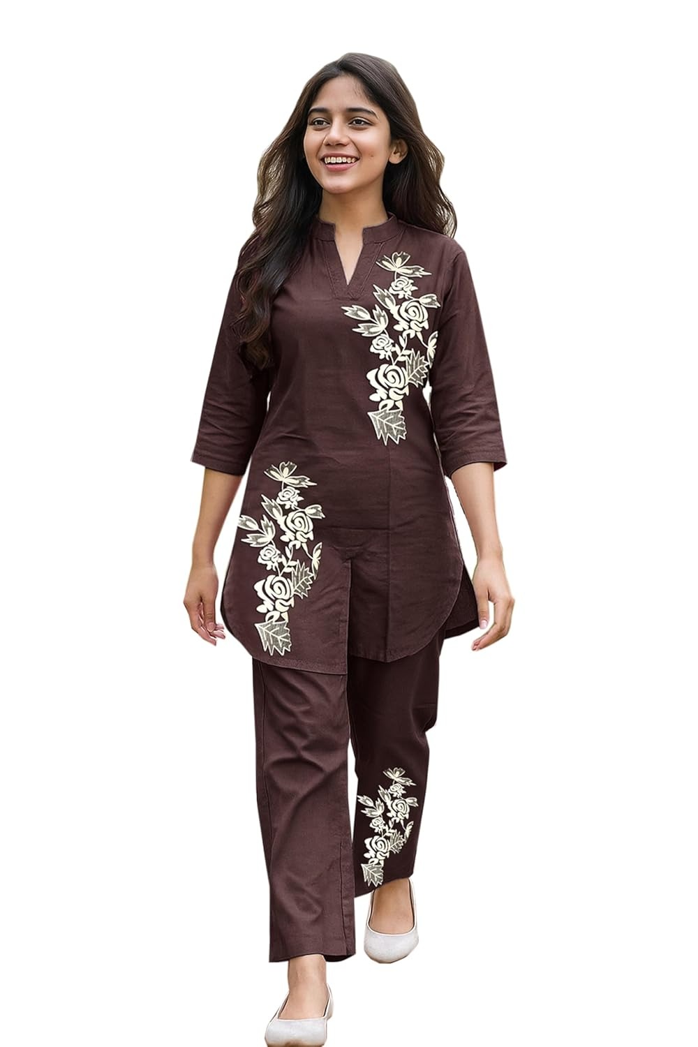 Girl's Cotton Kurta Pant Set