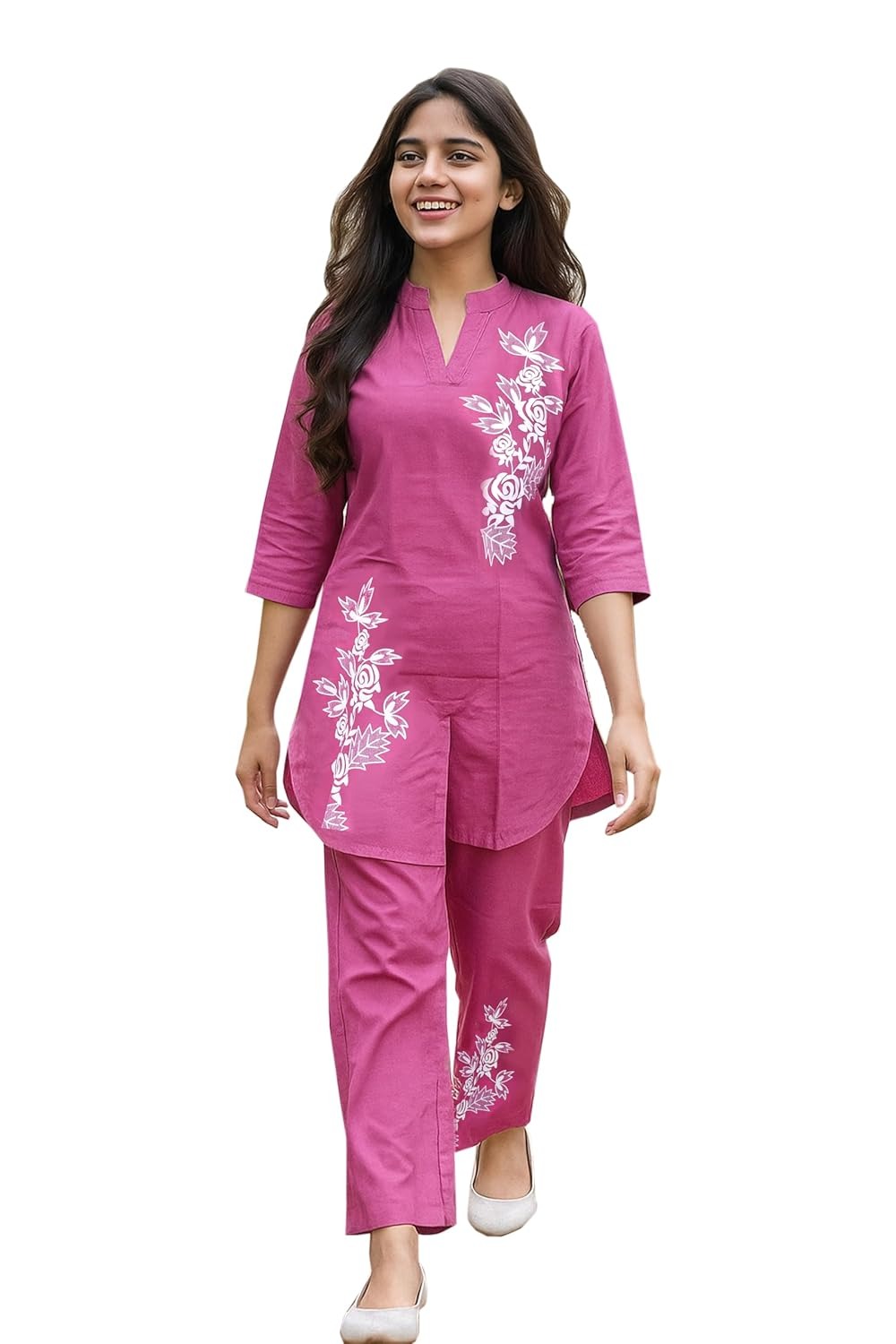 Girl's Cotton Kurta Pant Set - Image 6